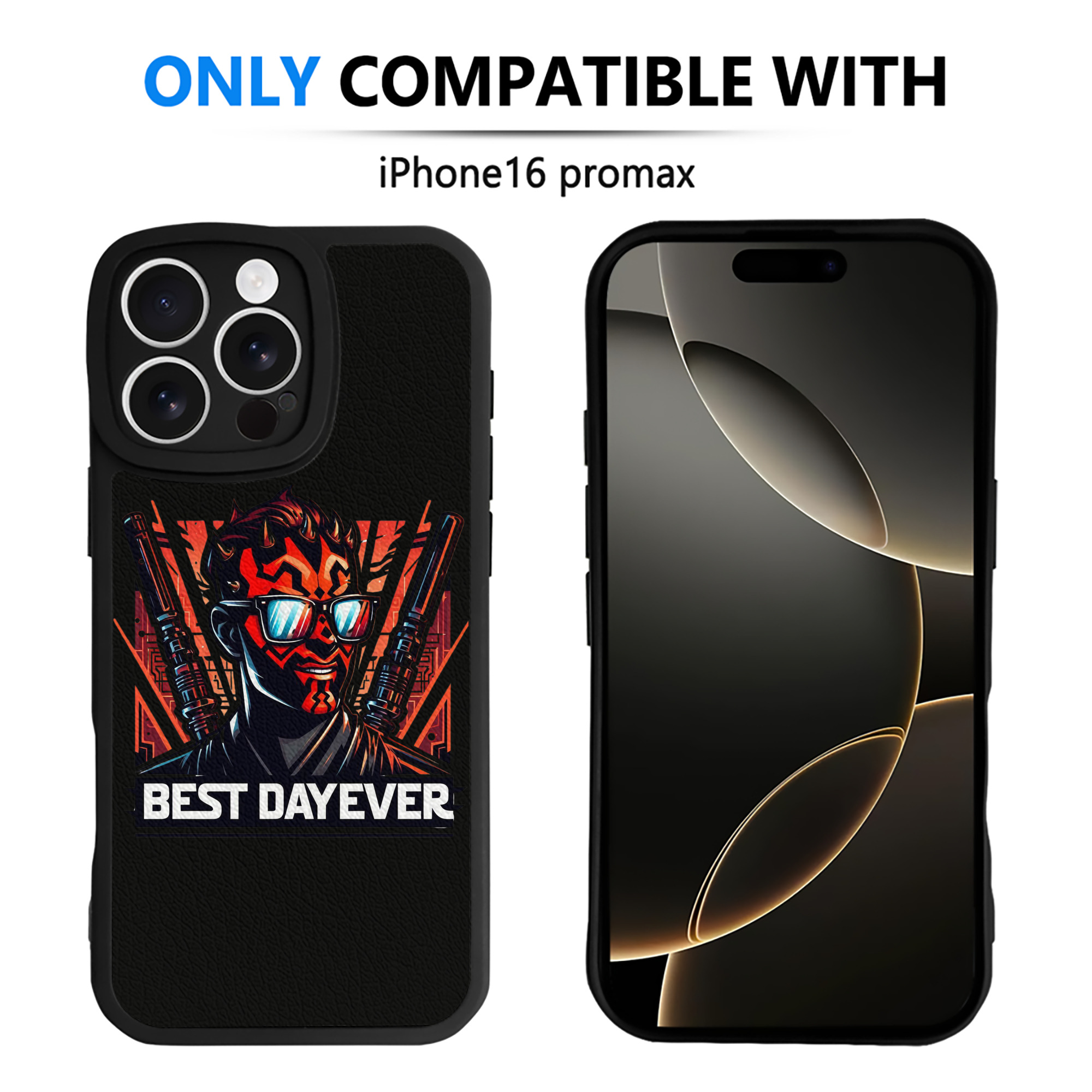 （画像用） スター・ウォーズ Star Wars 【iPhone 16シリーズ対応】シリコンスマホケース（レザー調） 材質：シリコン
